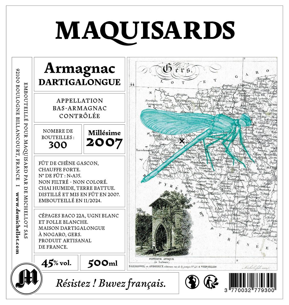 Cuvée n°3 Maquisards - Bas - Armagnac Dartigalongue - Maquisards