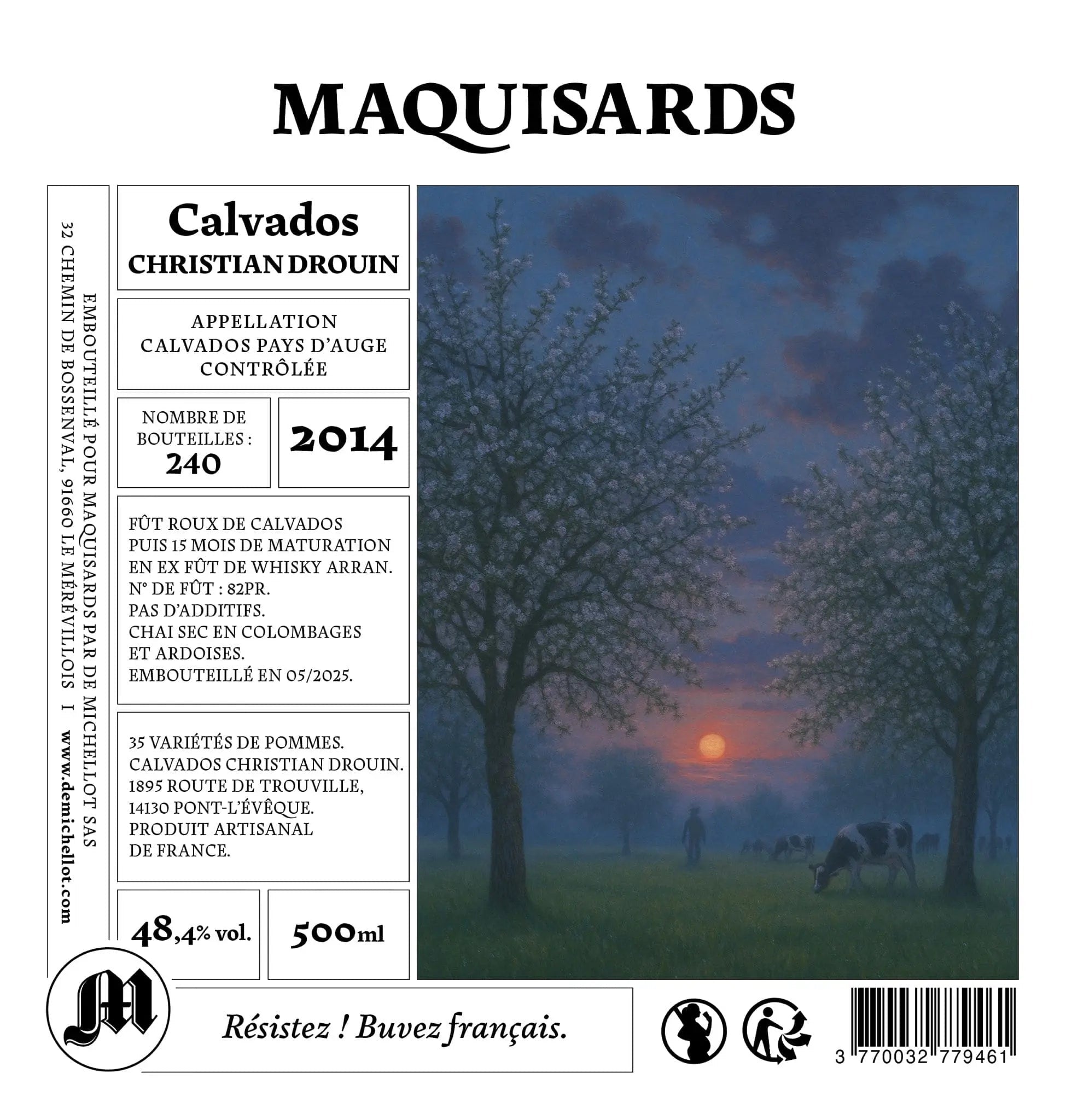 Cuvée n°5 Maquisards - Calvados Christian Drouin - Maquisards