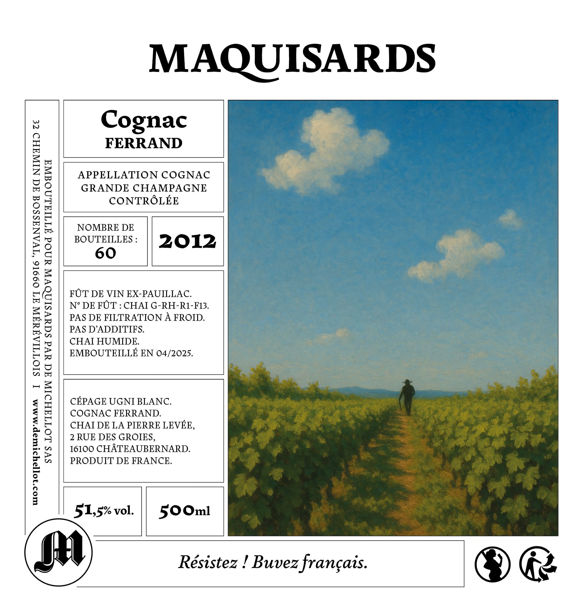 Cuvée n°7 Maquisards - Cognac Grande Champagne Ferrand - Maquisards